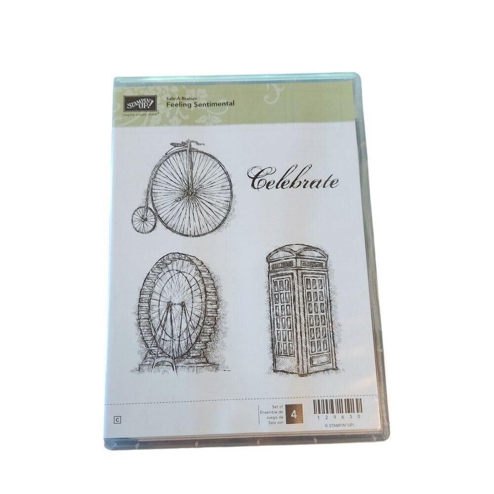 Stampin' Up! FEELING SENTIMENTAL Stamp Set of 4 129630 Sale-a-Bration